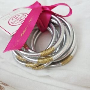 Sz Small | Used BudHagirl Silver ALL WEATHER BANGLES (SET OF 9)